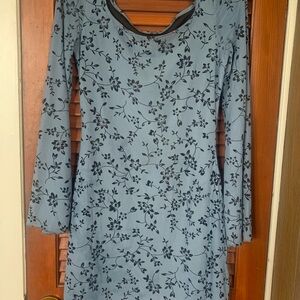 Floral Blue Mini Dress